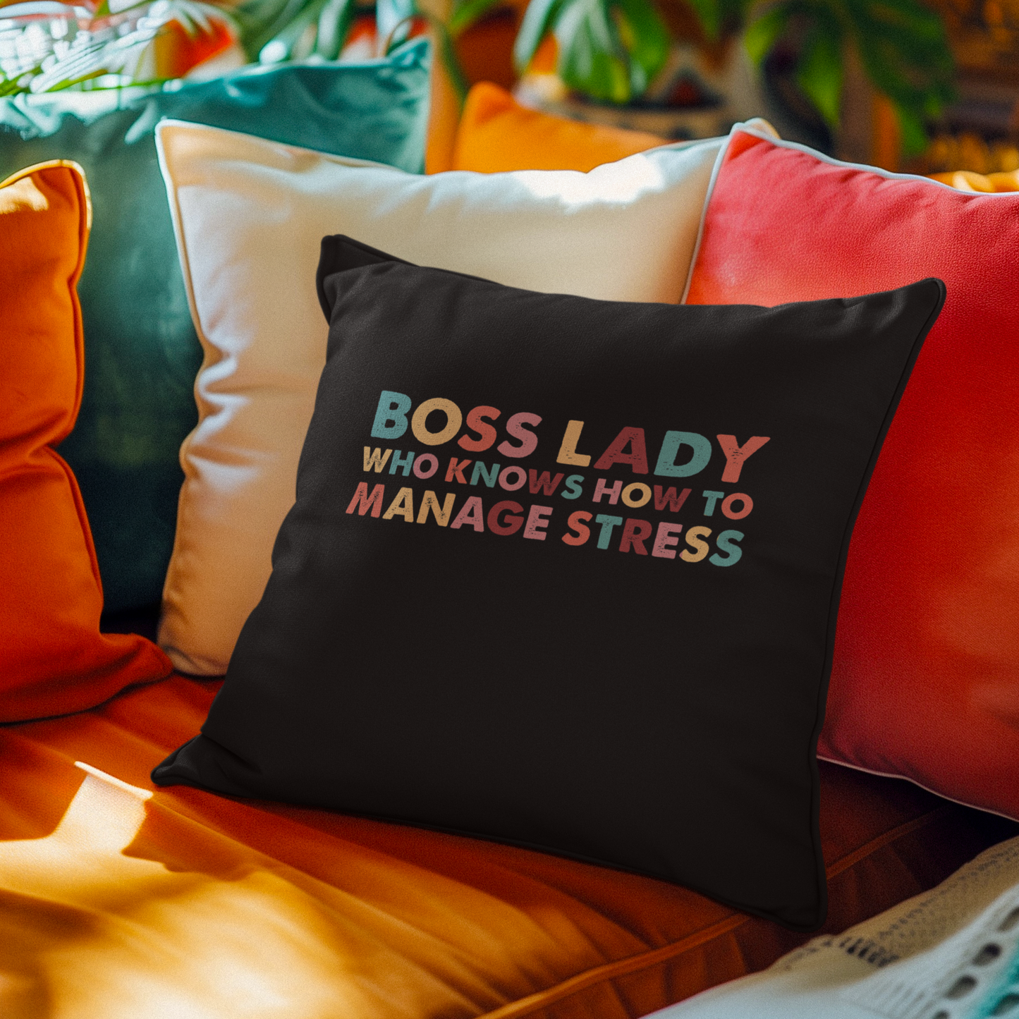 Paying My Own Way - Boss Lady Who Knows How To Deal With Manage Stress - Square Pillow