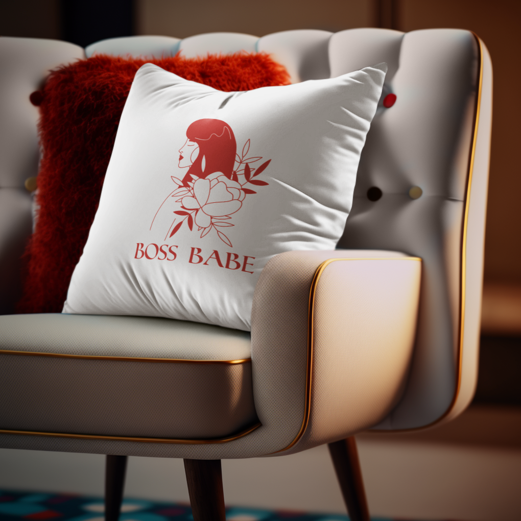 Goals Over Fears - Boss Babe Rose - Square Pillow