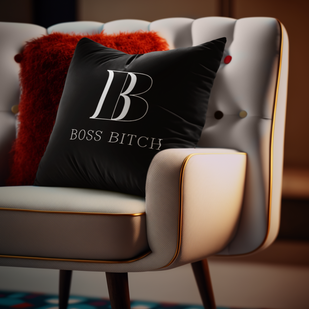 Earned Every Stripe - Boss Bitch - Square Pillow