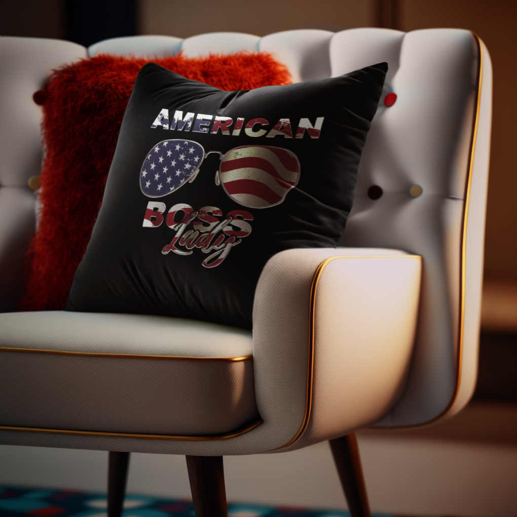 Make It Happen - American Boss Lady - Square Pillow