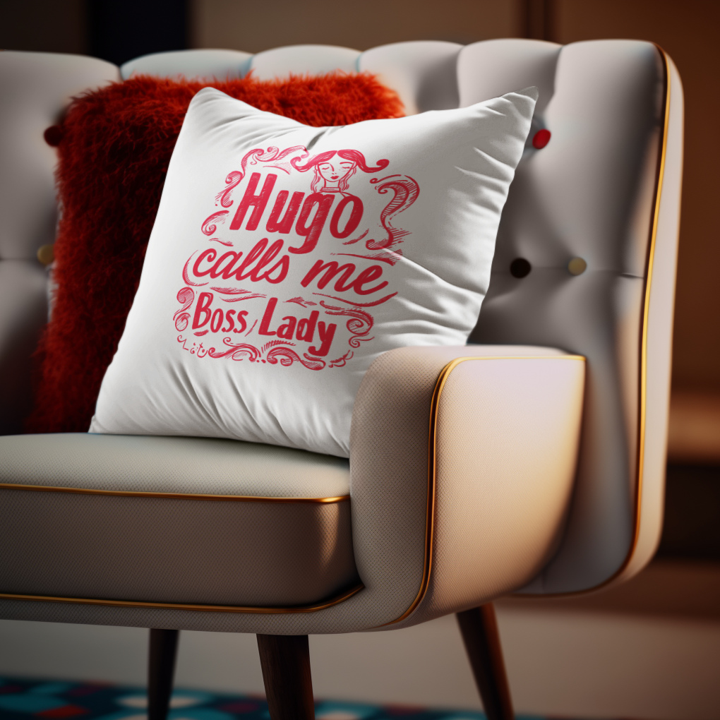 Own the Spotlight - Hugo Calls Me Boss Lady - Square Pillow