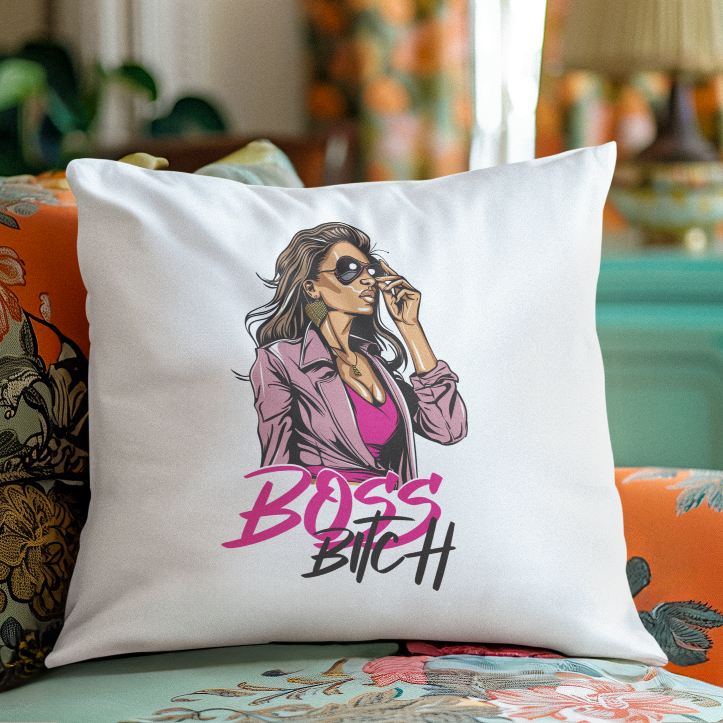 Unstoppable Queen Energy - Boss Bitch Charlie - Square Pillow