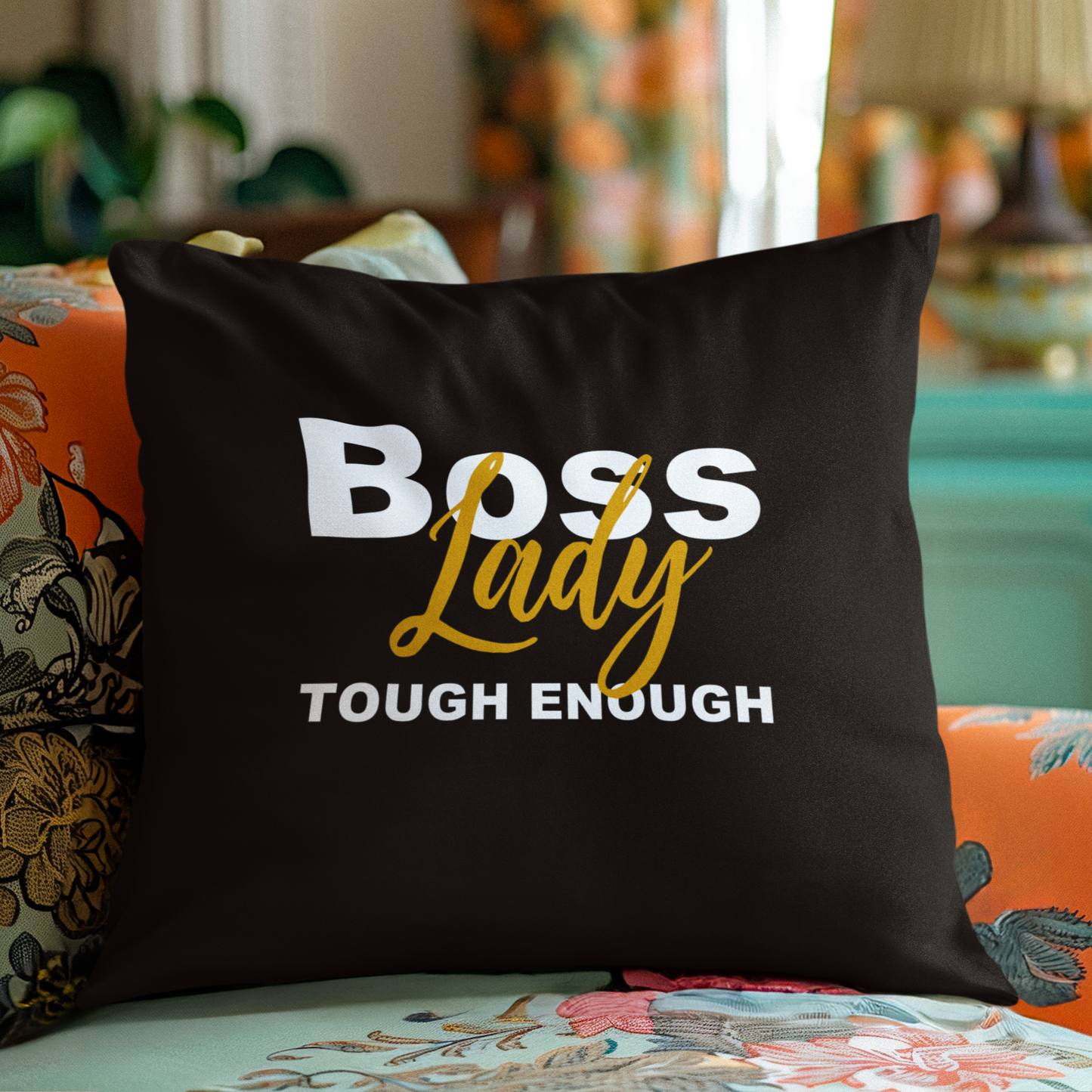 Nobody's Plan but Mine - Boss Lady Though Enough - Square Pillow