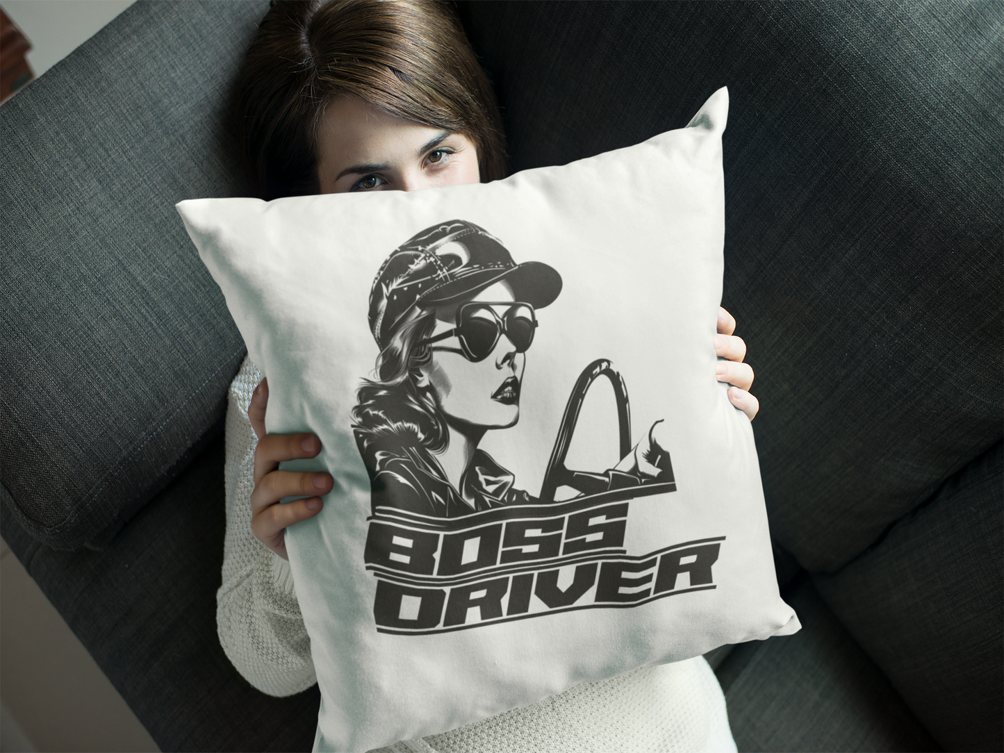 Stealing the Scene - Boss Driver - Square Pillow
