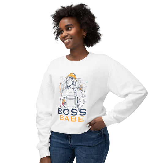 Boss Babe - Unisex Lightweight Crewneck Sweatshirt