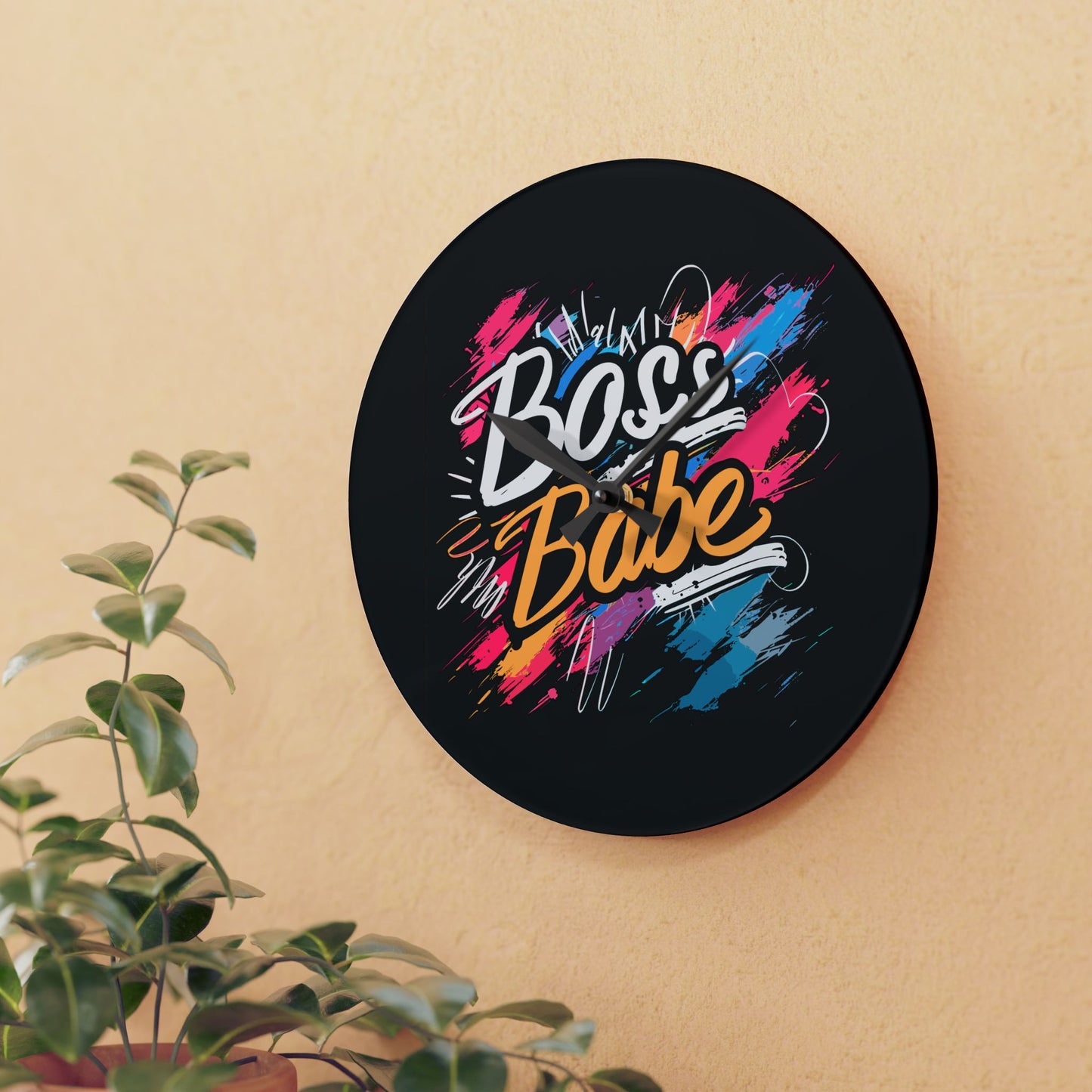Boss Babe - Acrylic Wall Clock