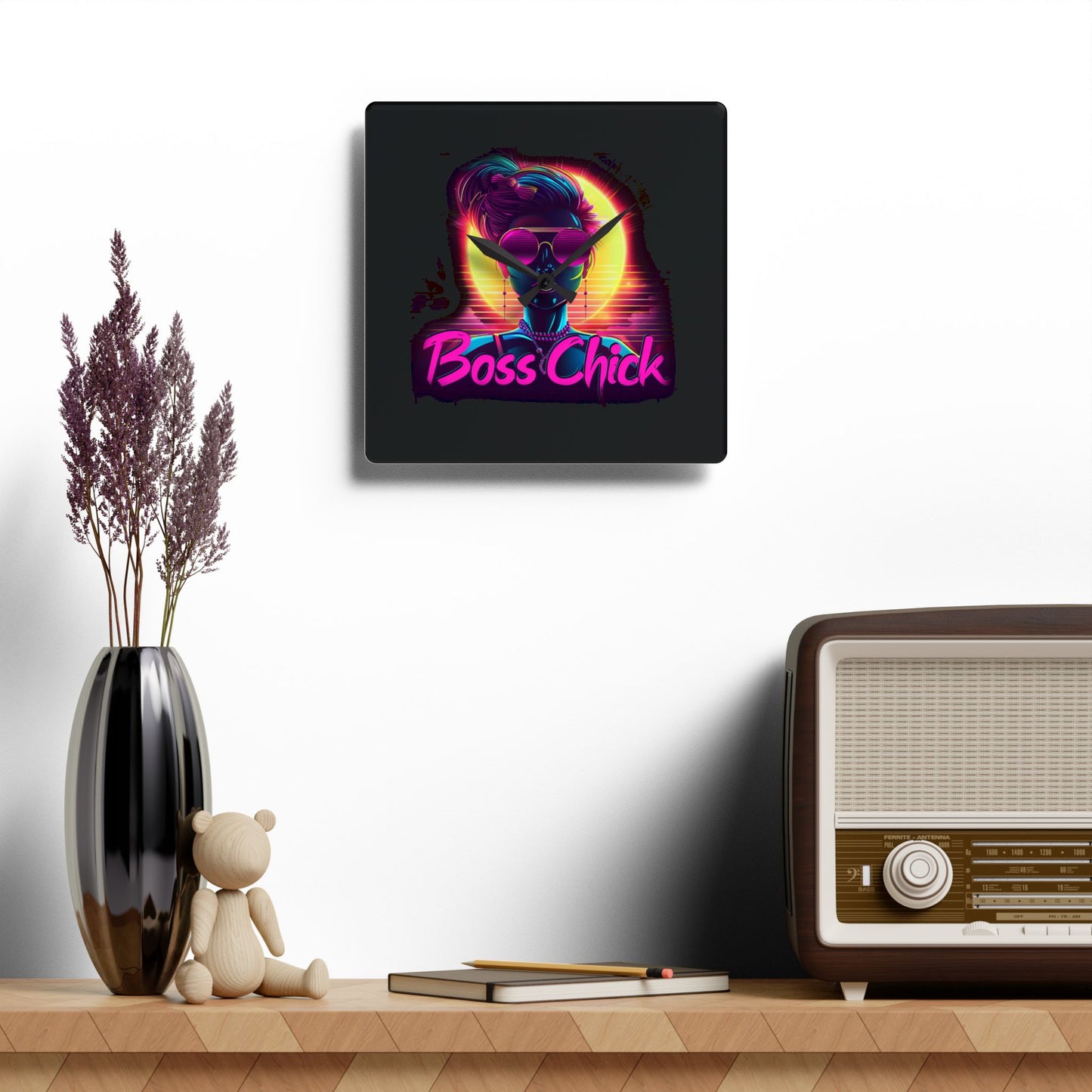 Boss Chick - Acrylic Wall Clock