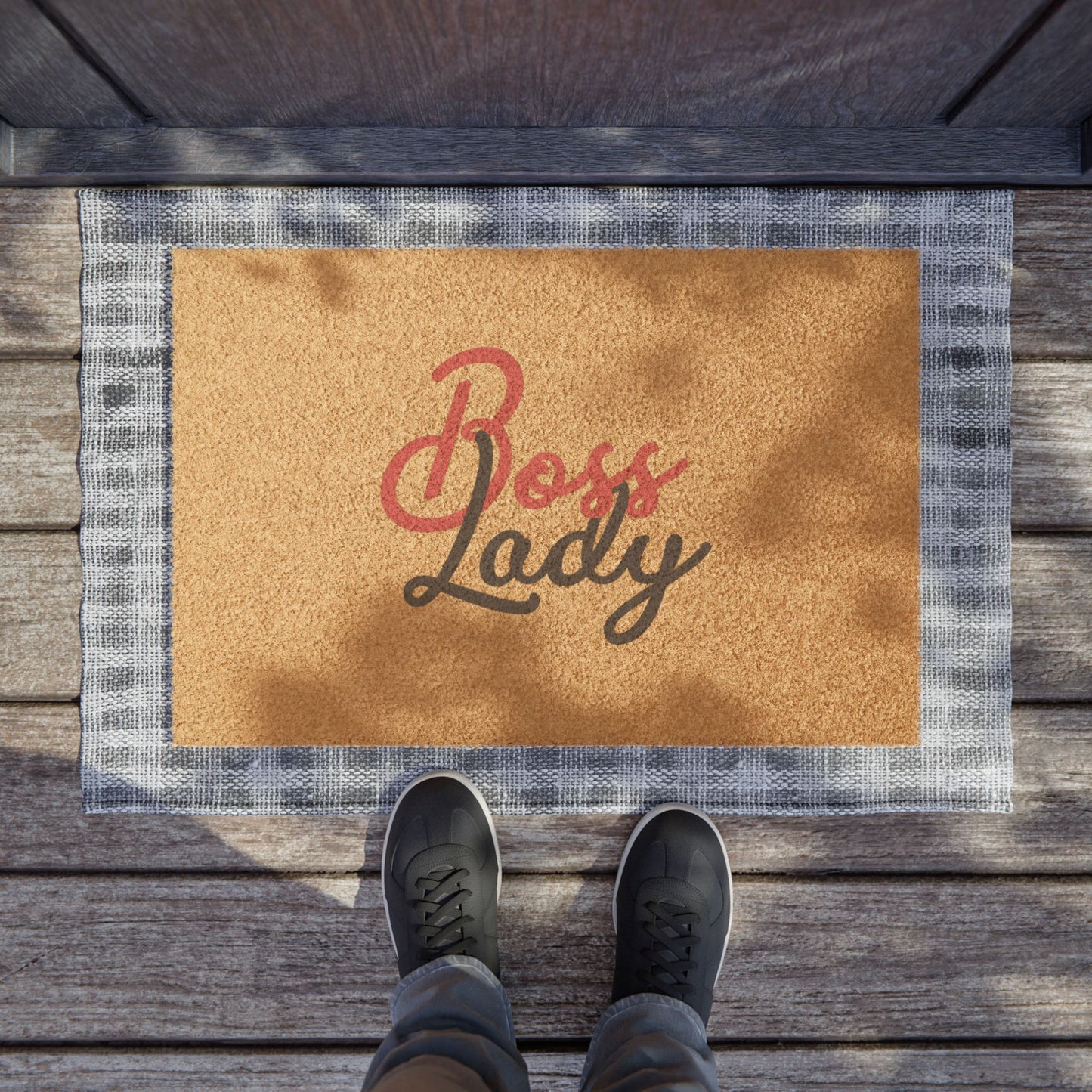 Boss Lady - Doormat - Enter If You Brought Wine