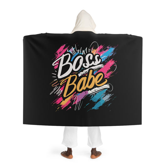Boss Babe - Hooded Sherpa Fleece Blanket
