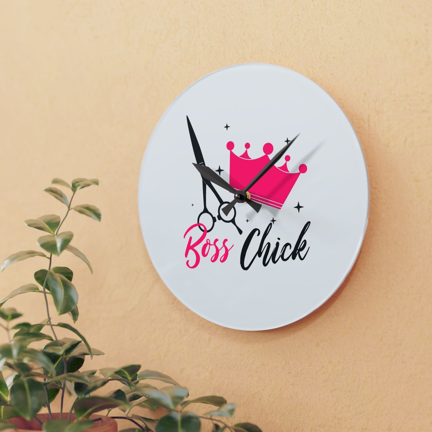 Boss Chick - Acrylic Wall Clock