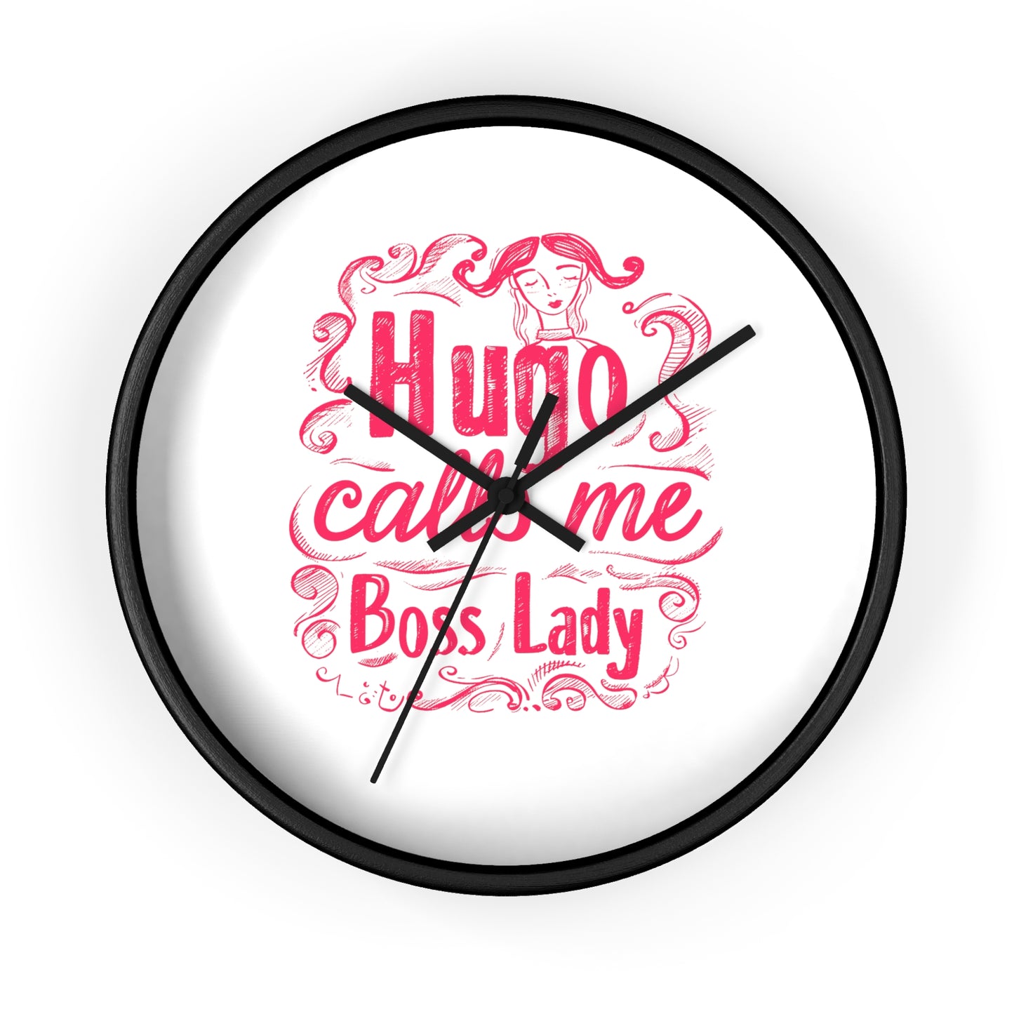 Hugo Calls Me Boss Lady - Wall Clock