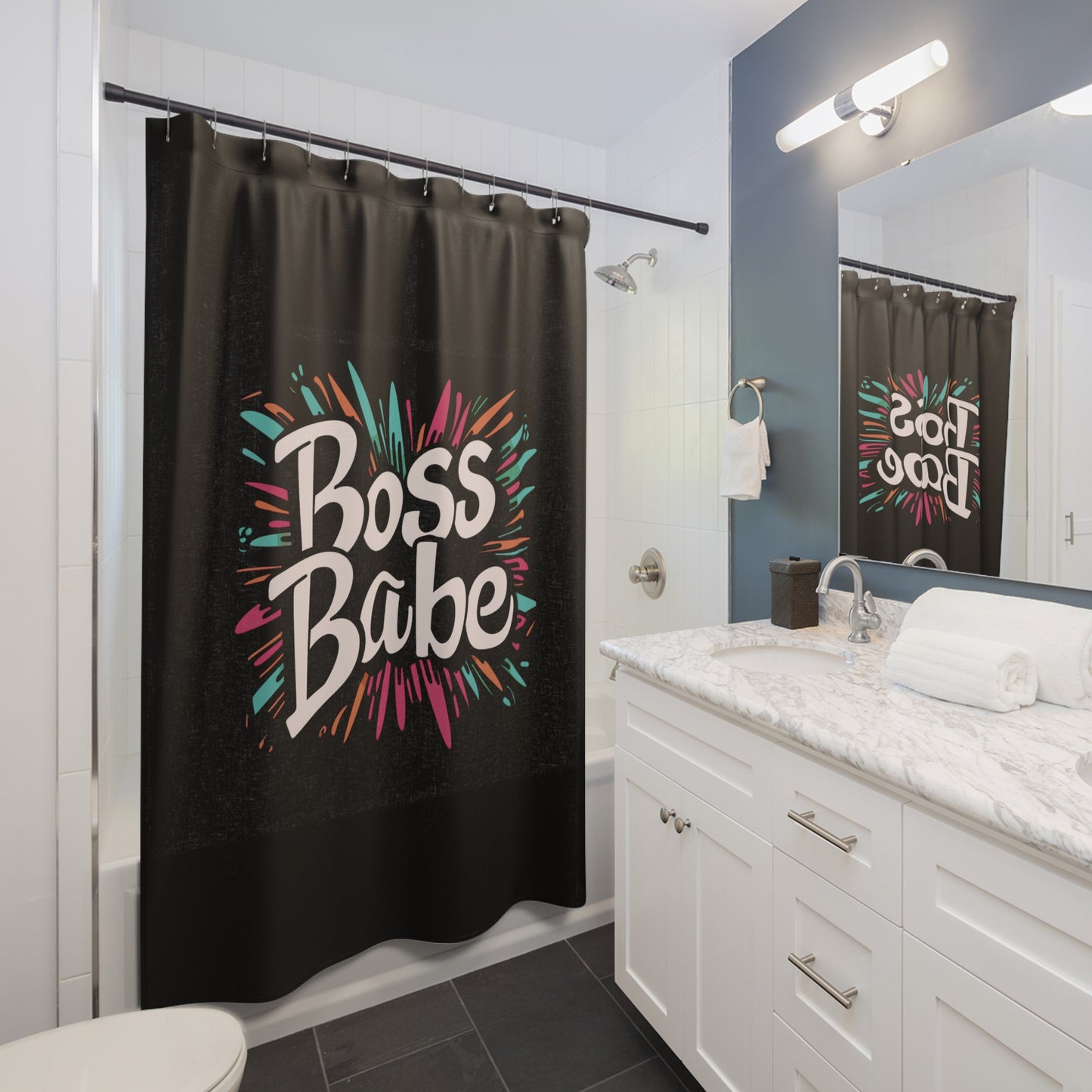 Where I Make My Best Decisions - Boss Babe - Shower Curtains