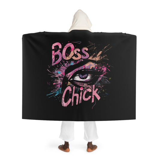 Boss Chick - Hooded Sherpa Fleece Blanket