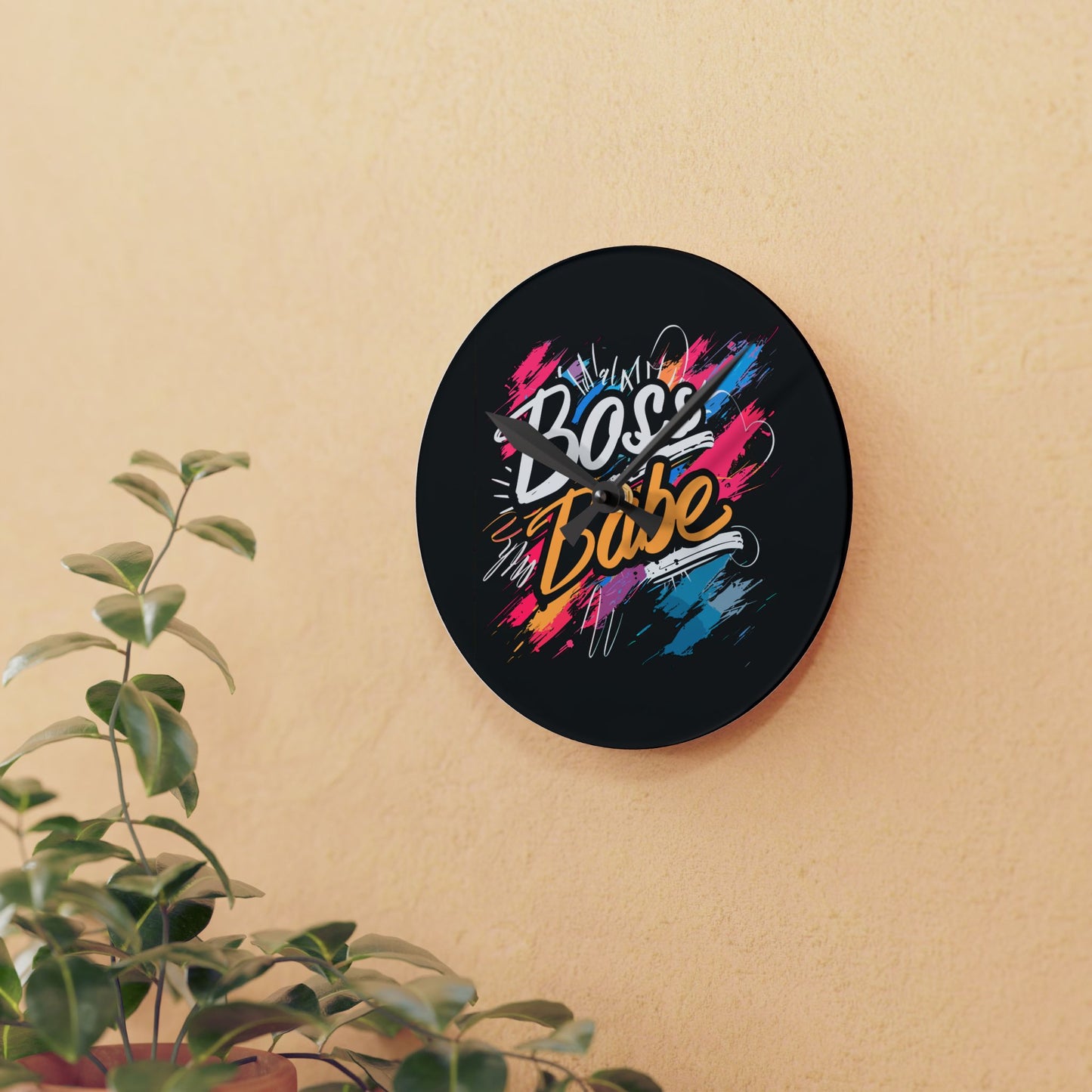 Boss Babe - Acrylic Wall Clock