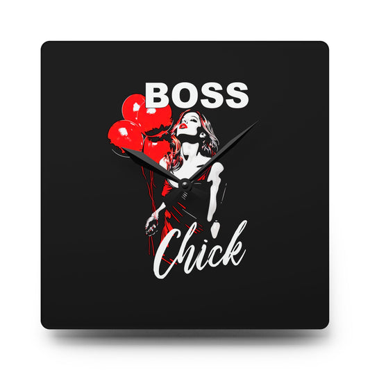 Boss Chick - Acrylic Wall Clock