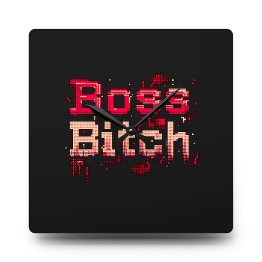 Boss Bitch - Acrylic Wall Clock