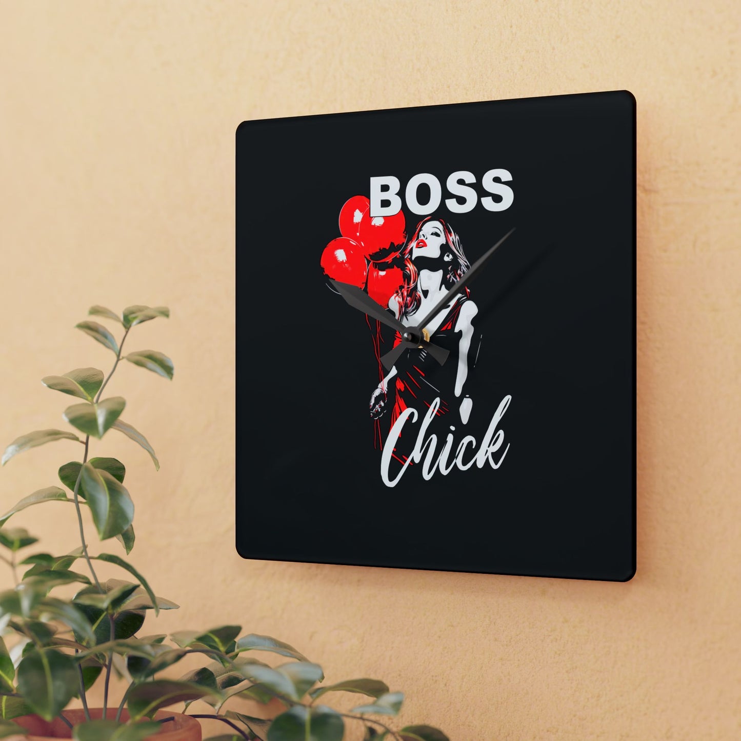 Boss Chick - Acrylic Wall Clock