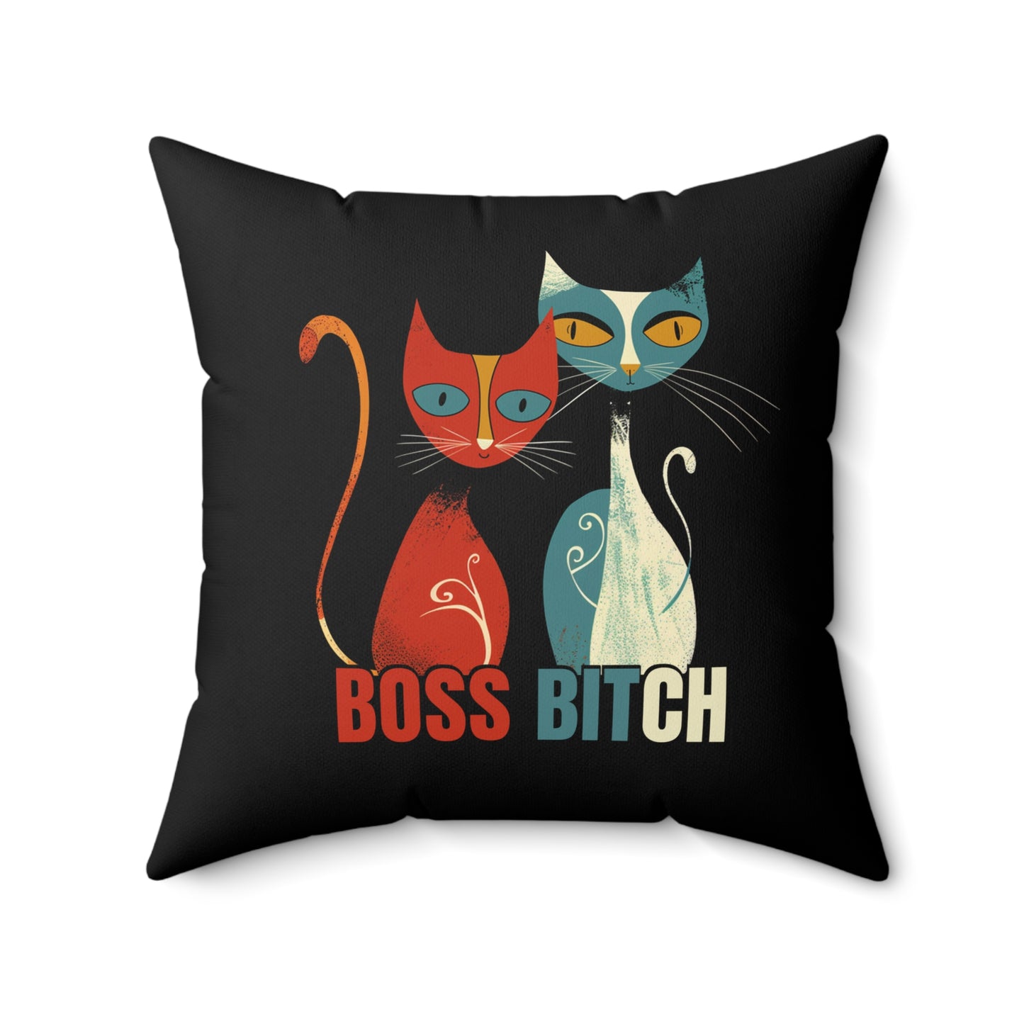 Hustle and Honor - Boss Bitch - Square Pillow