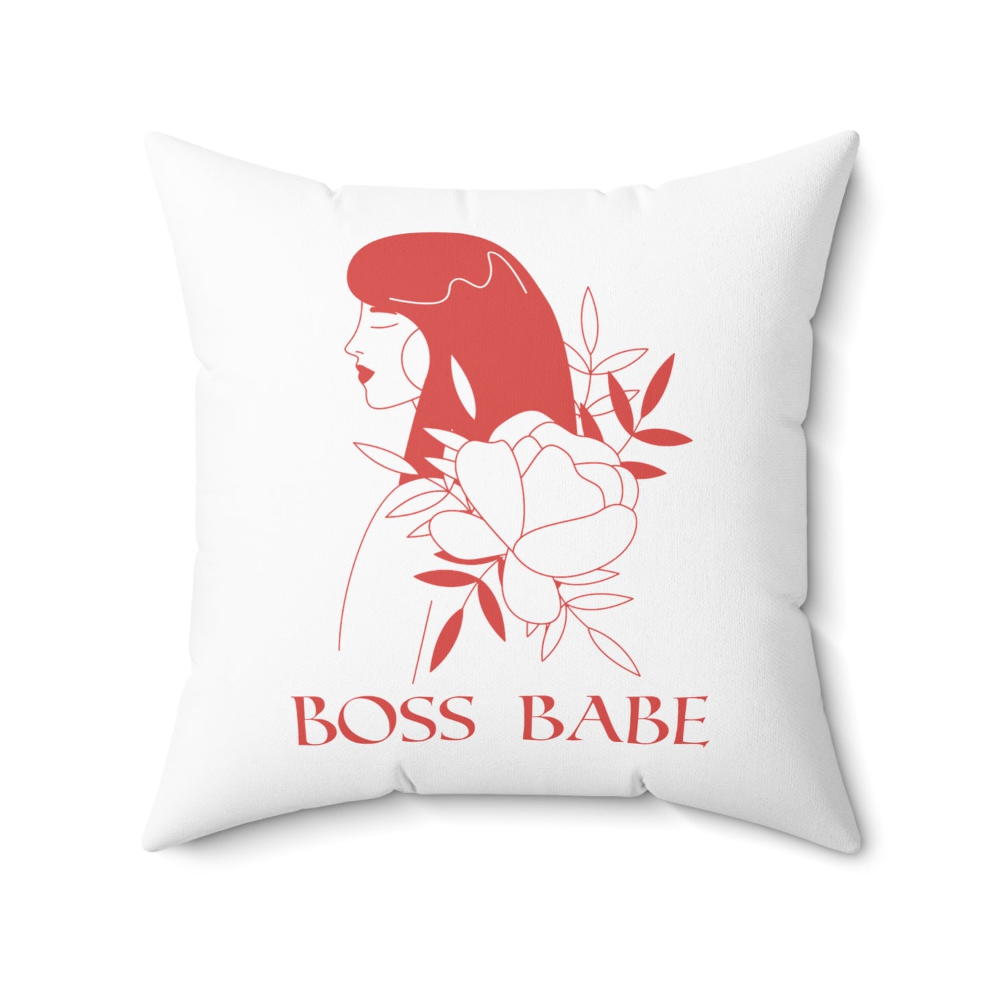 Goals Over Fears - Boss Babe Rose - Square Pillow