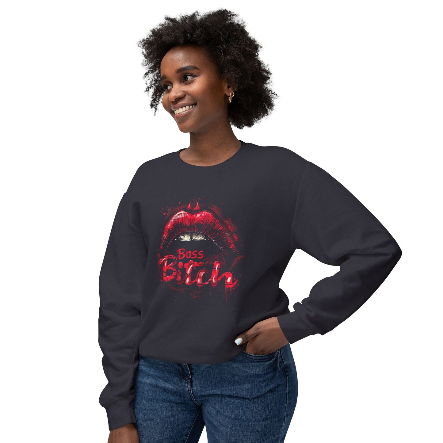 Boss Bitch - Unisex Lightweight Crewneck Sweatshirt