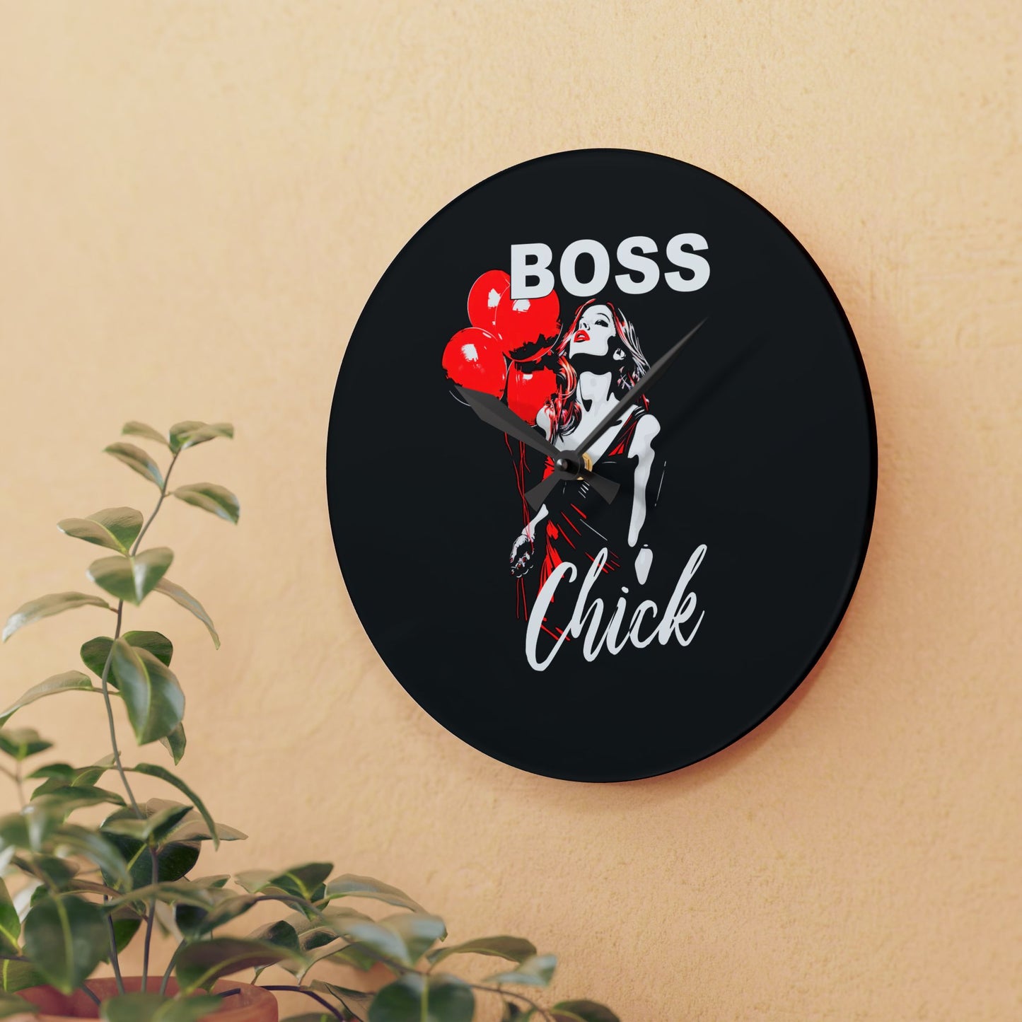 Boss Chick - Acrylic Wall Clock