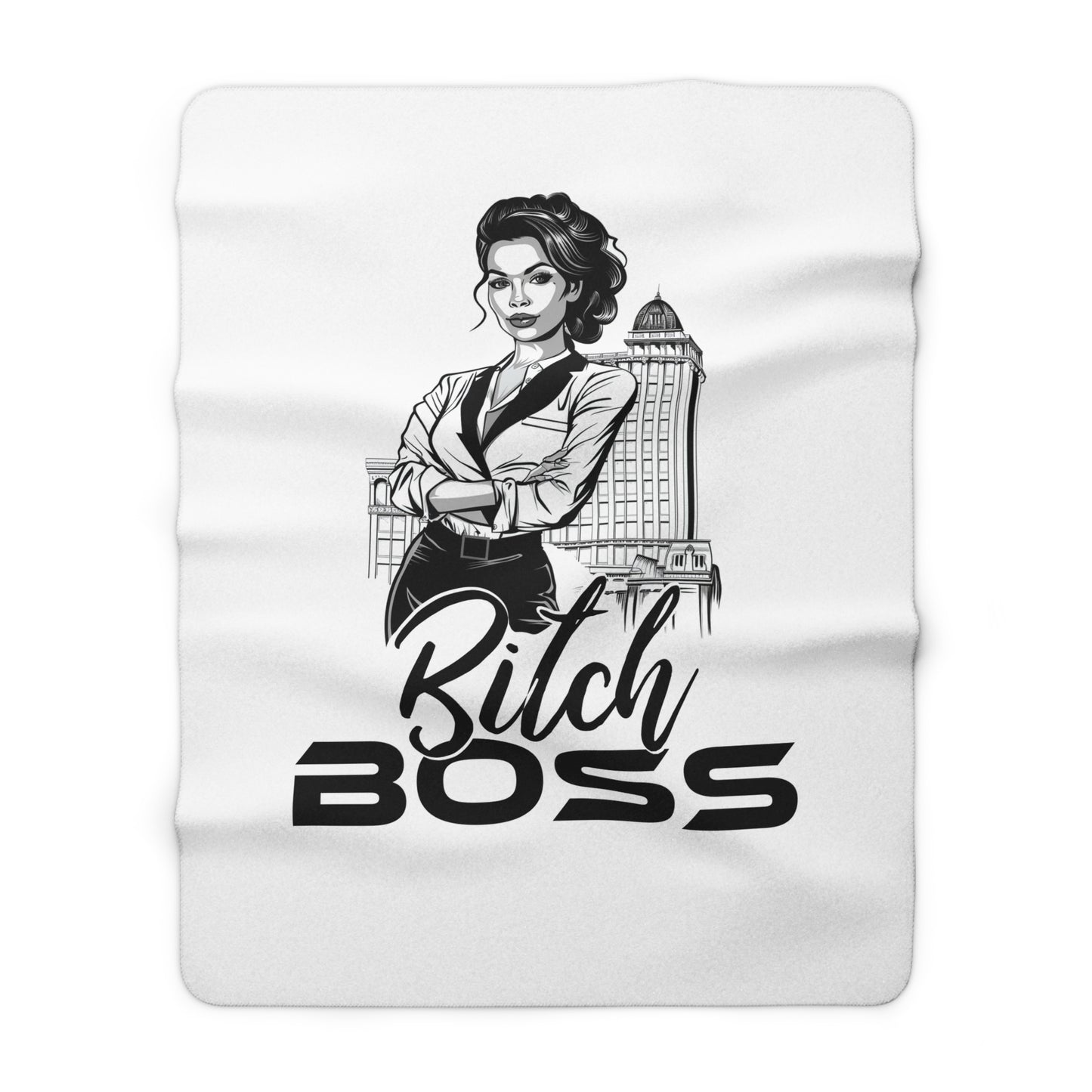 Boss Bitch Stefania - Sherpa Fleece Blanket