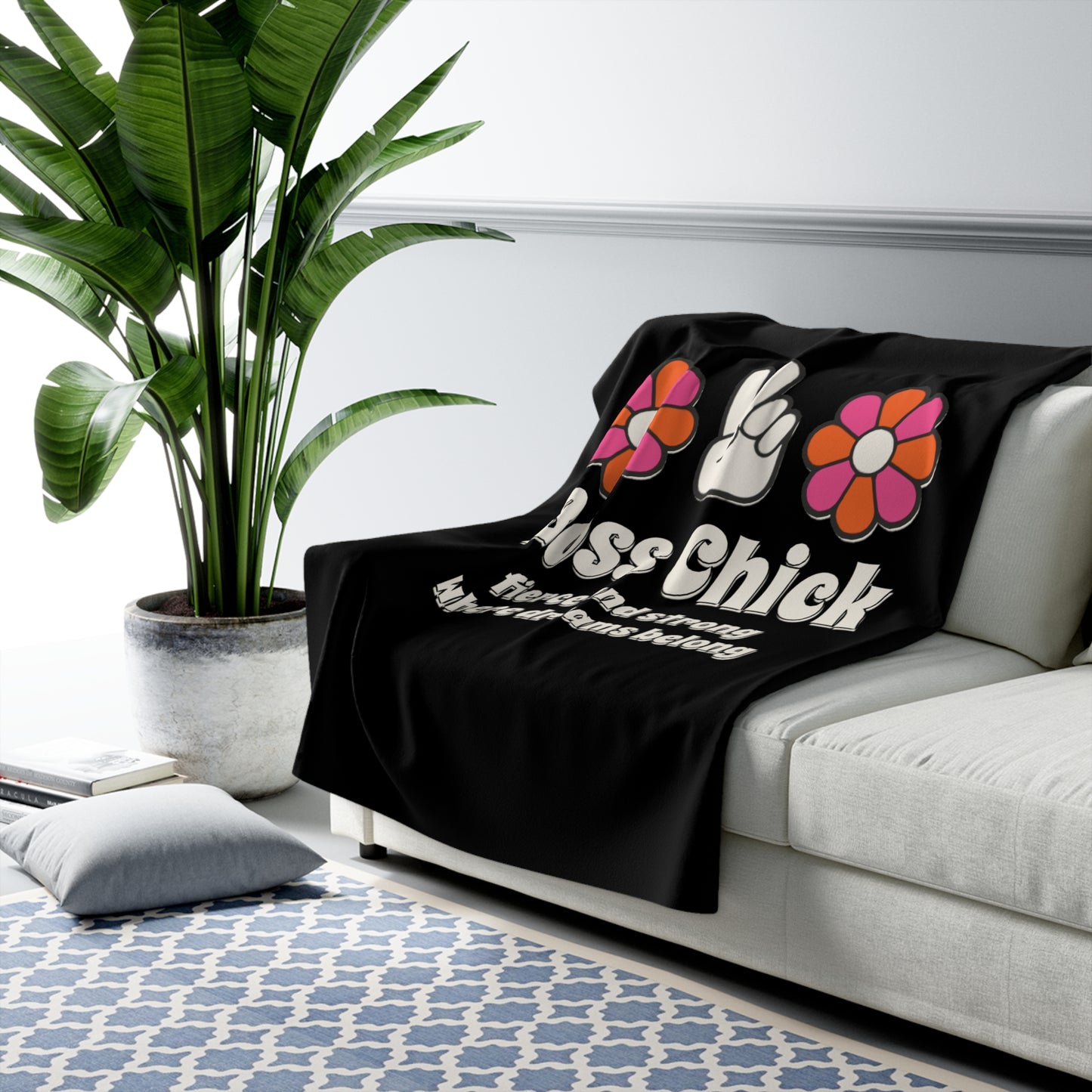 Boss Chick - Fierce And Strong Where Dreams Belong - Sherpa Fleece Blanket