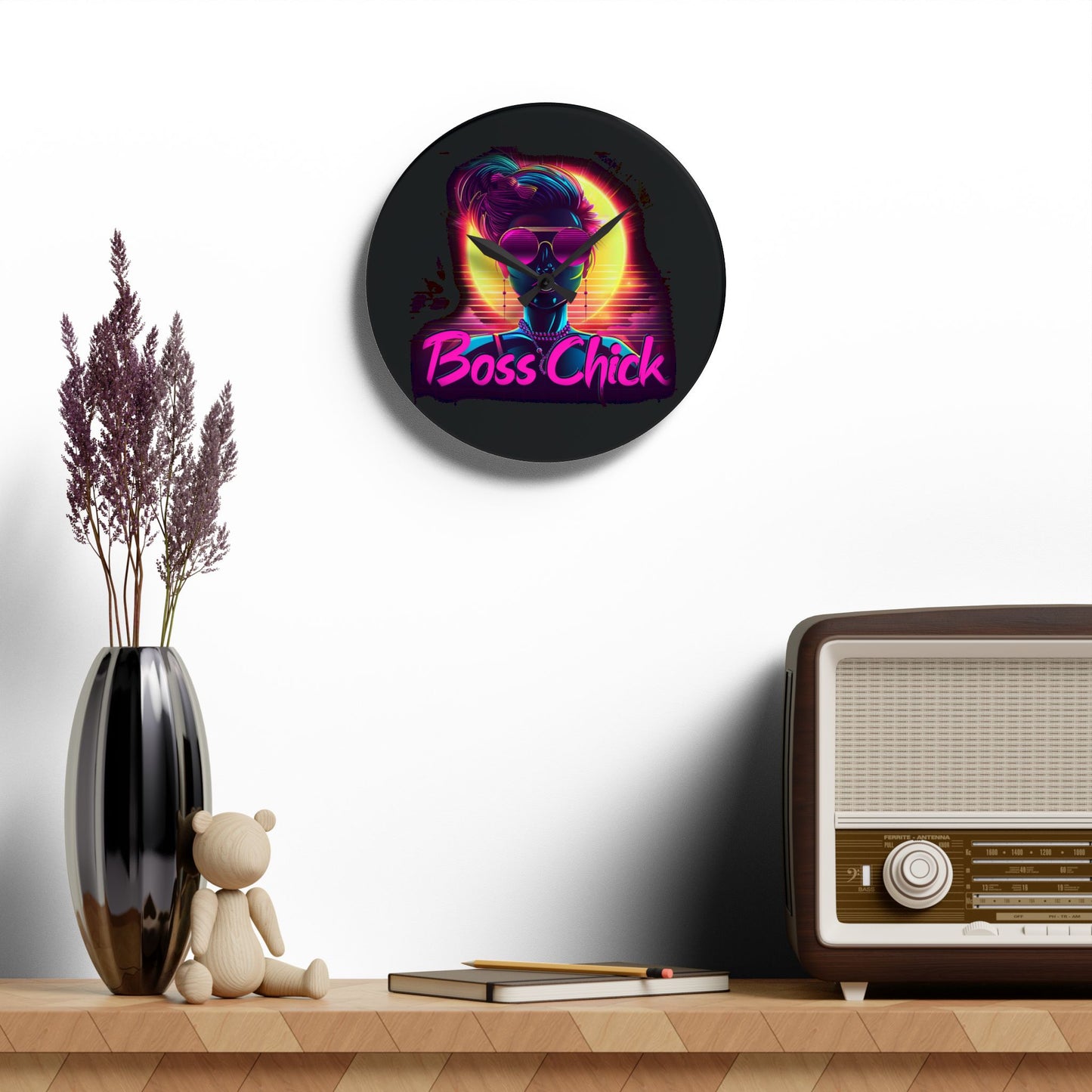 Boss Chick - Acrylic Wall Clock
