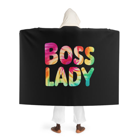 Boss Lady - Hooded Sherpa Fleece Blanket