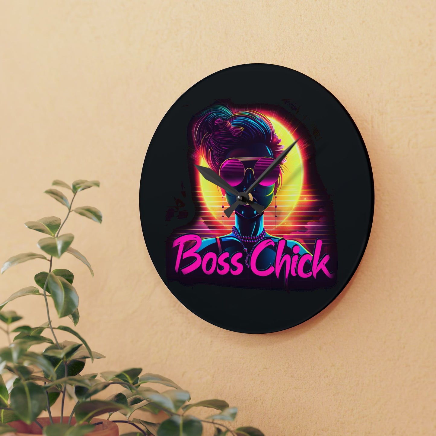 Boss Chick - Acrylic Wall Clock