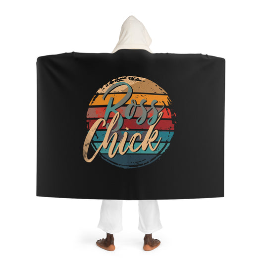 Boss Chick - Hooded Sherpa Fleece Blanket