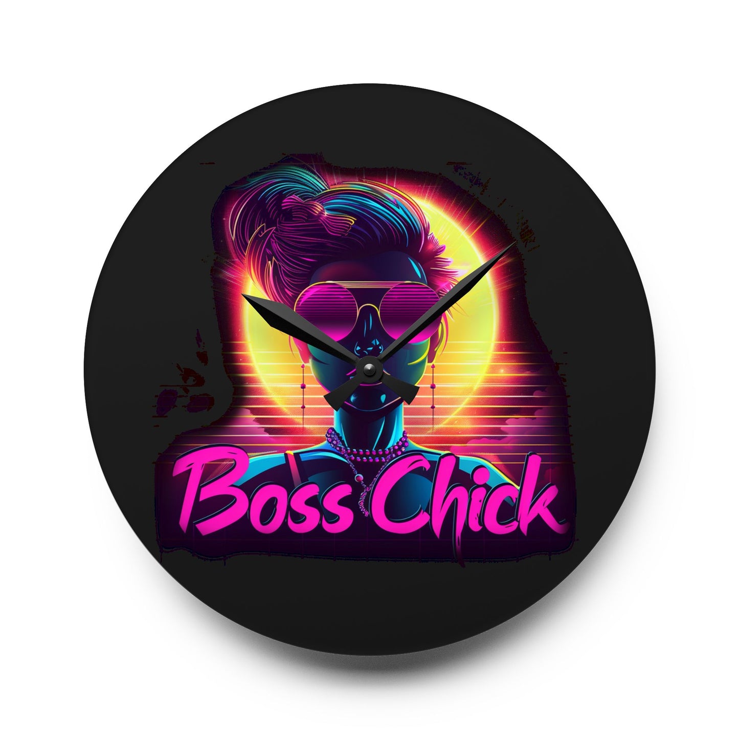 Boss Chick - Acrylic Wall Clock