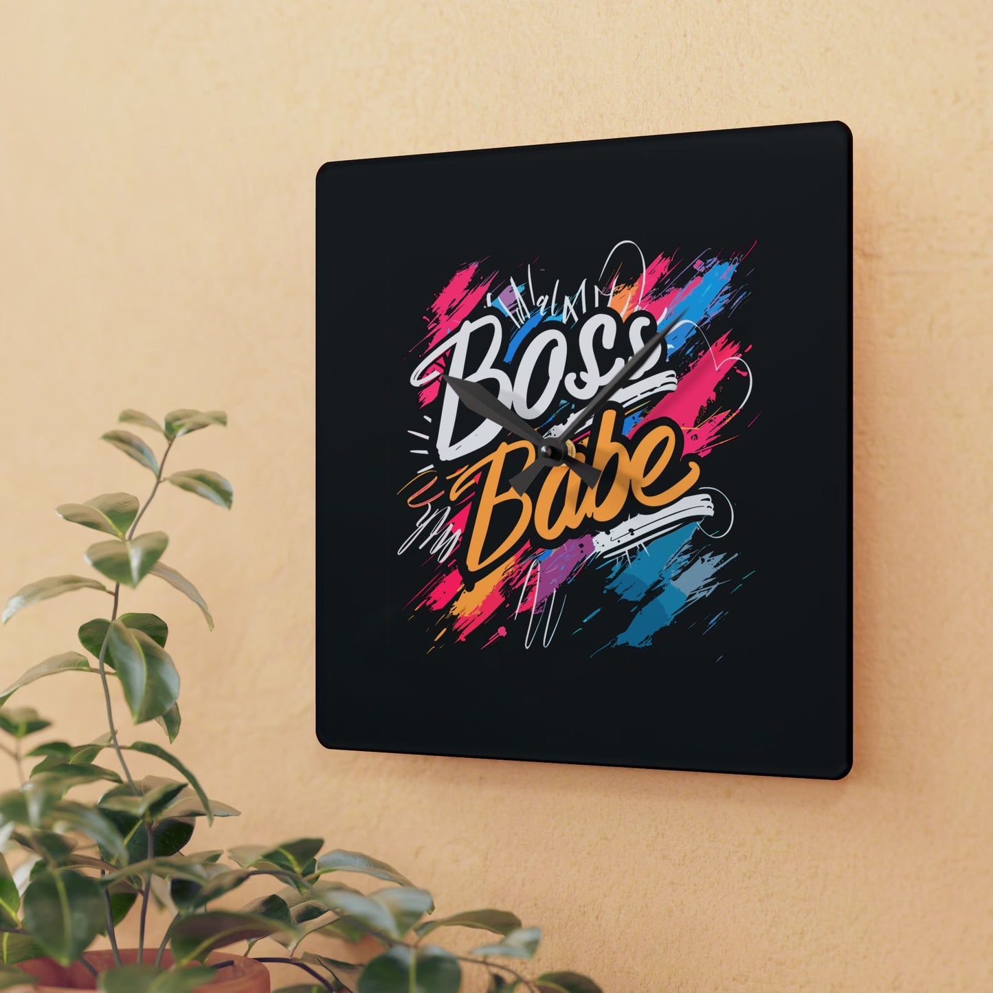 Boss Babe - Acrylic Wall Clock