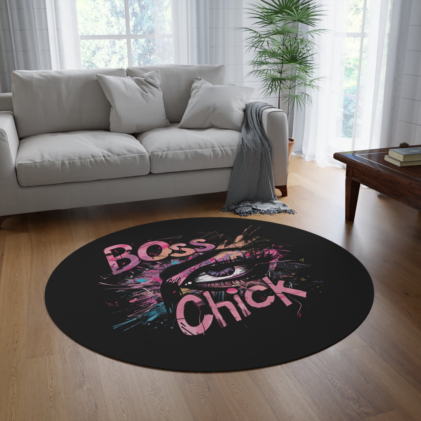 Boss Chick - Round Rug - for decision makers