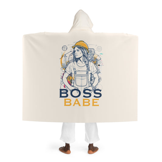 Boss Babe - Hooded Sherpa Fleece Blanket