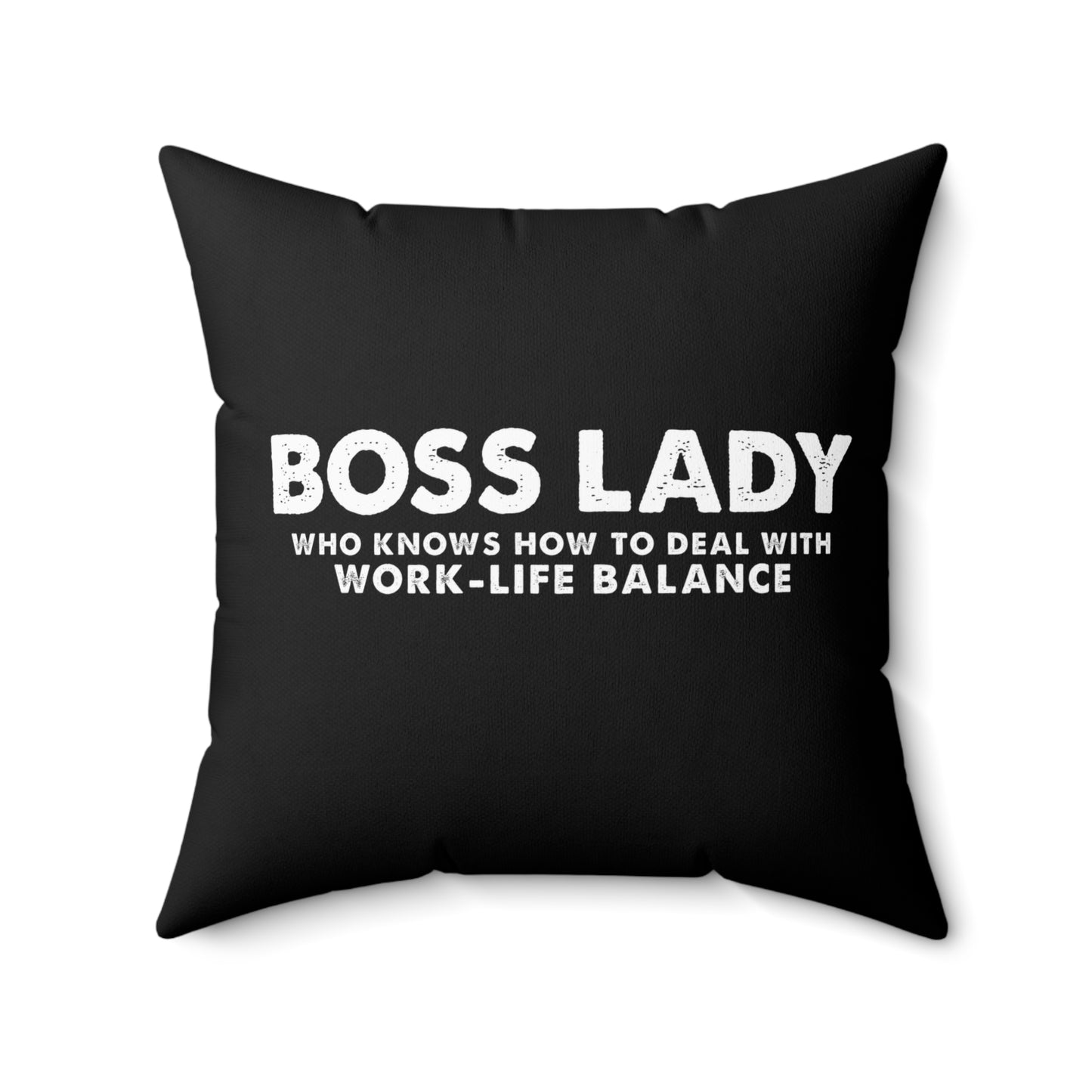 Powered by Ambition - Boss Lady Who Knows How To Deal With Work-Life Balance - Square Pillow