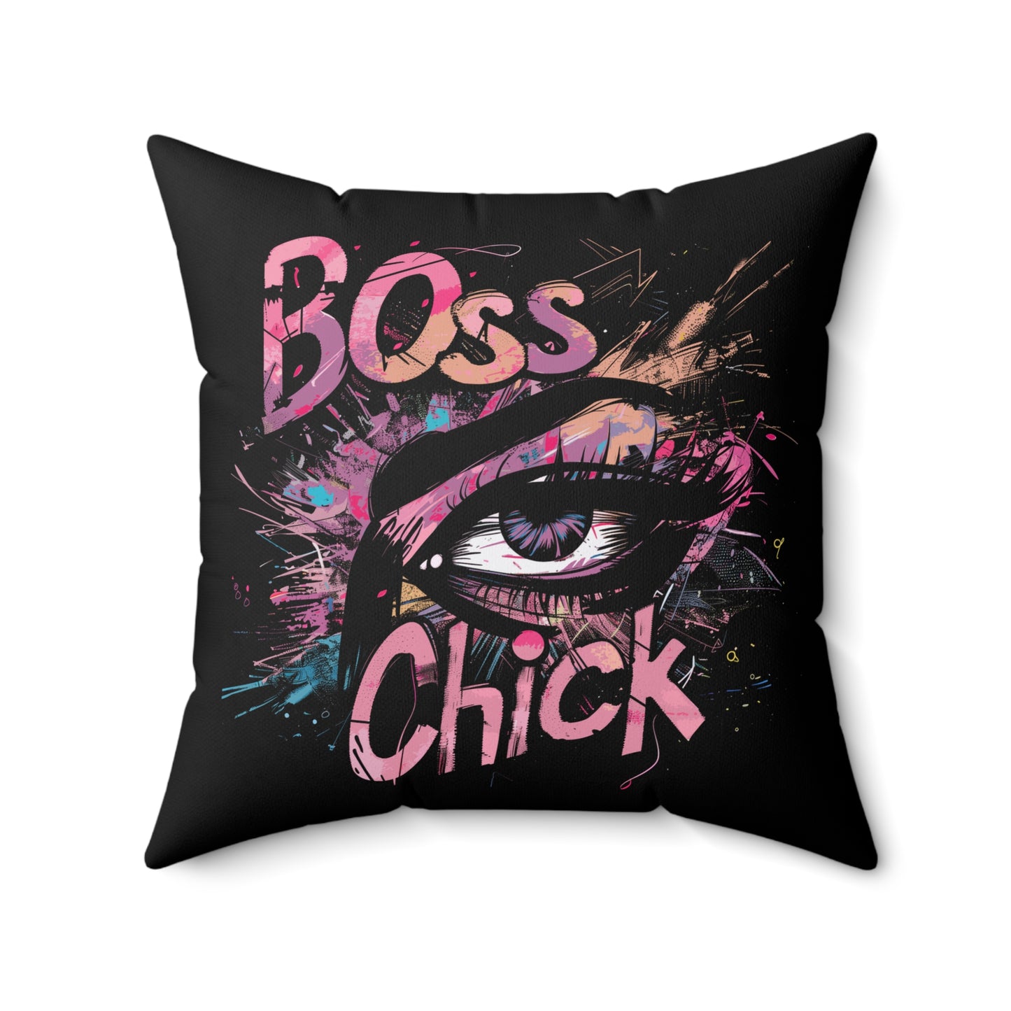 No Handouts, Just Hard Work - Boss Chick - Square Pillow