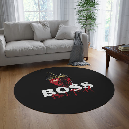 Boss Bitch - Round Rug - Too Fab to Ignore