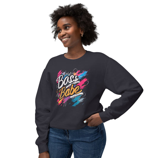 Boss Babe - Unisex Lightweight Crewneck Sweatshirt