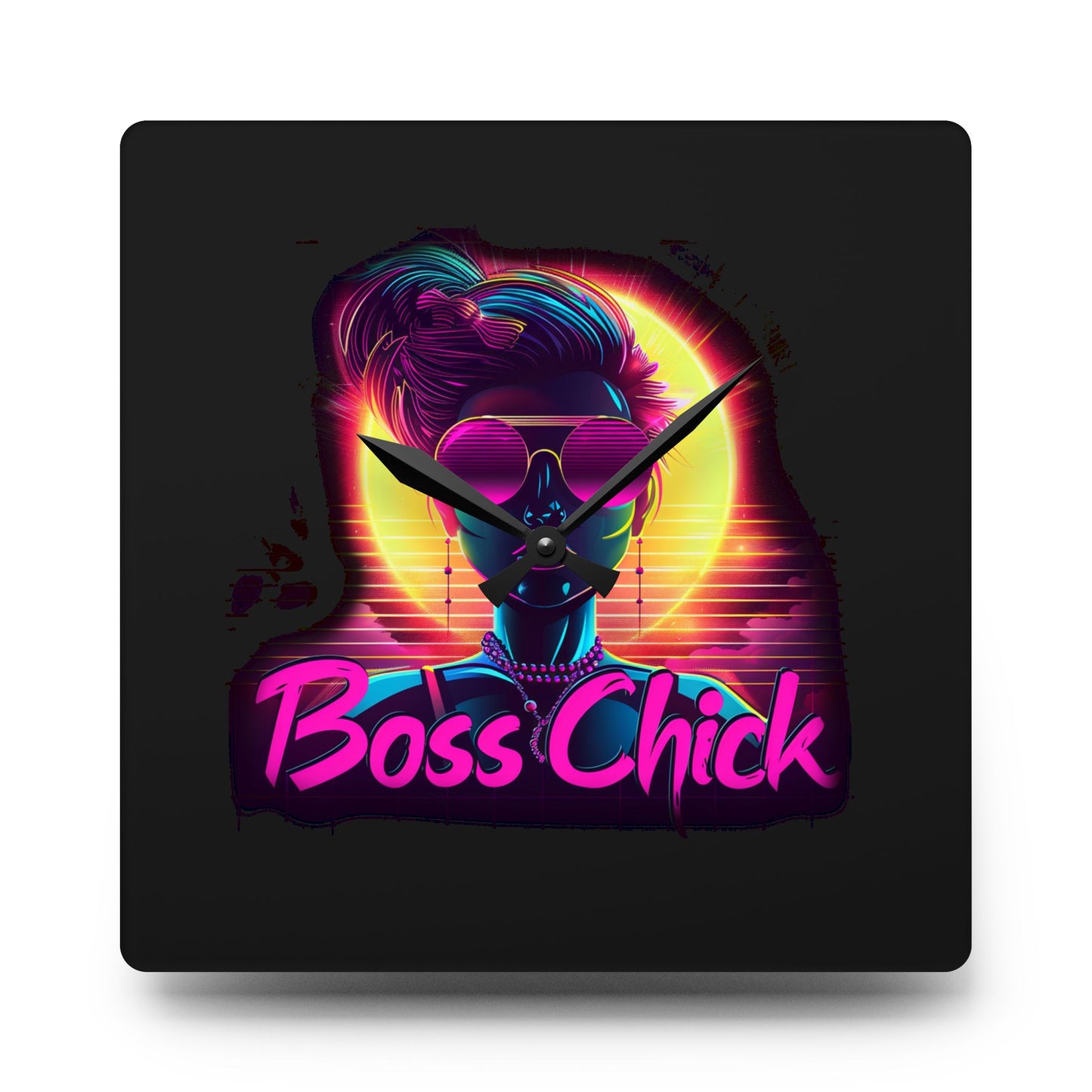 Boss Chick - Acrylic Wall Clock
