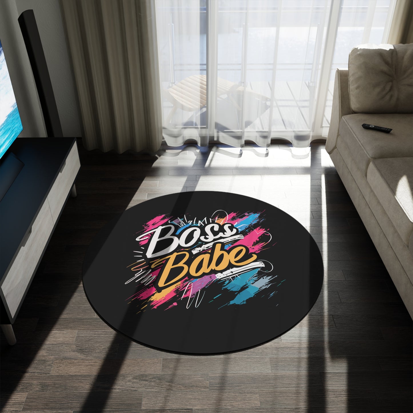 Boss Babe - Round Rug - No drama just business