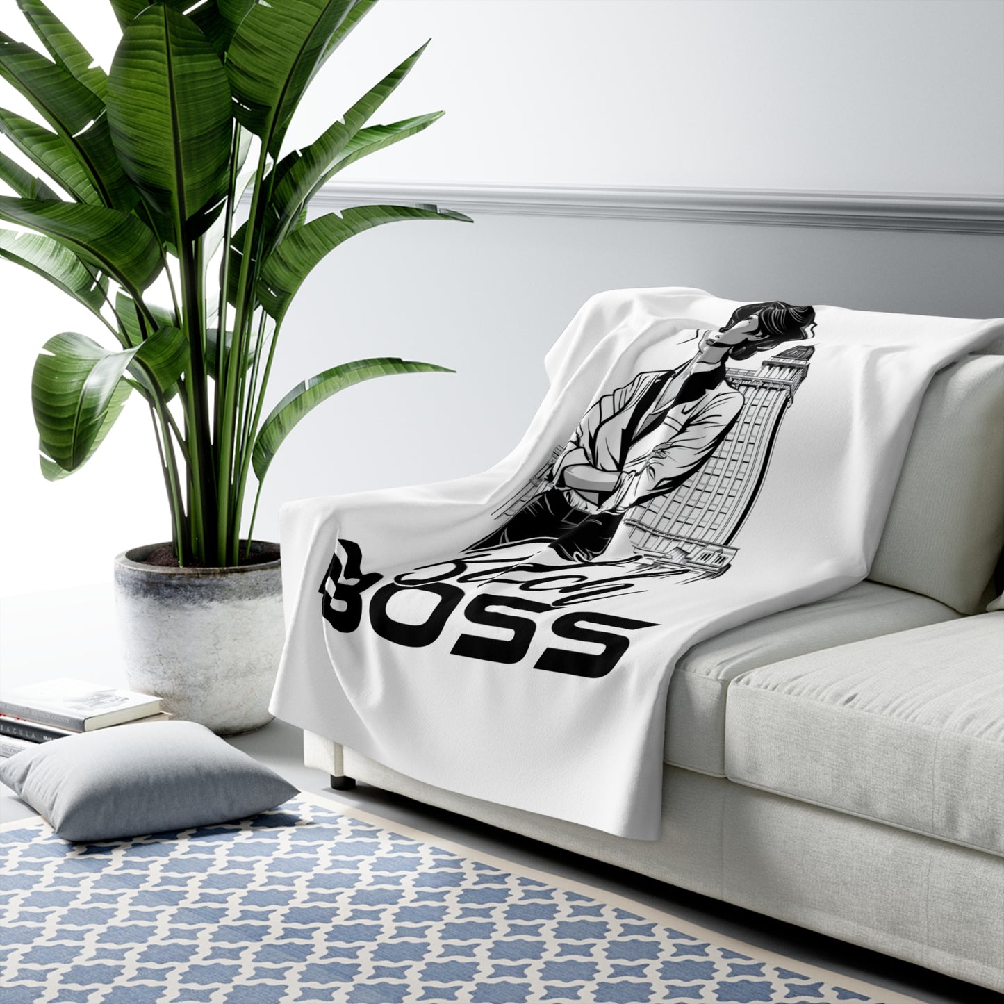 Boss Bitch Stefania - Sherpa Fleece Blanket