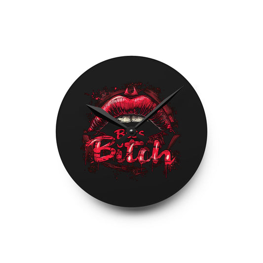 Boss Bitch - Acrylic Wall Clock