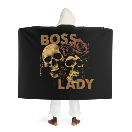 Boss Lady - Hooded Sherpa Fleece Blanket