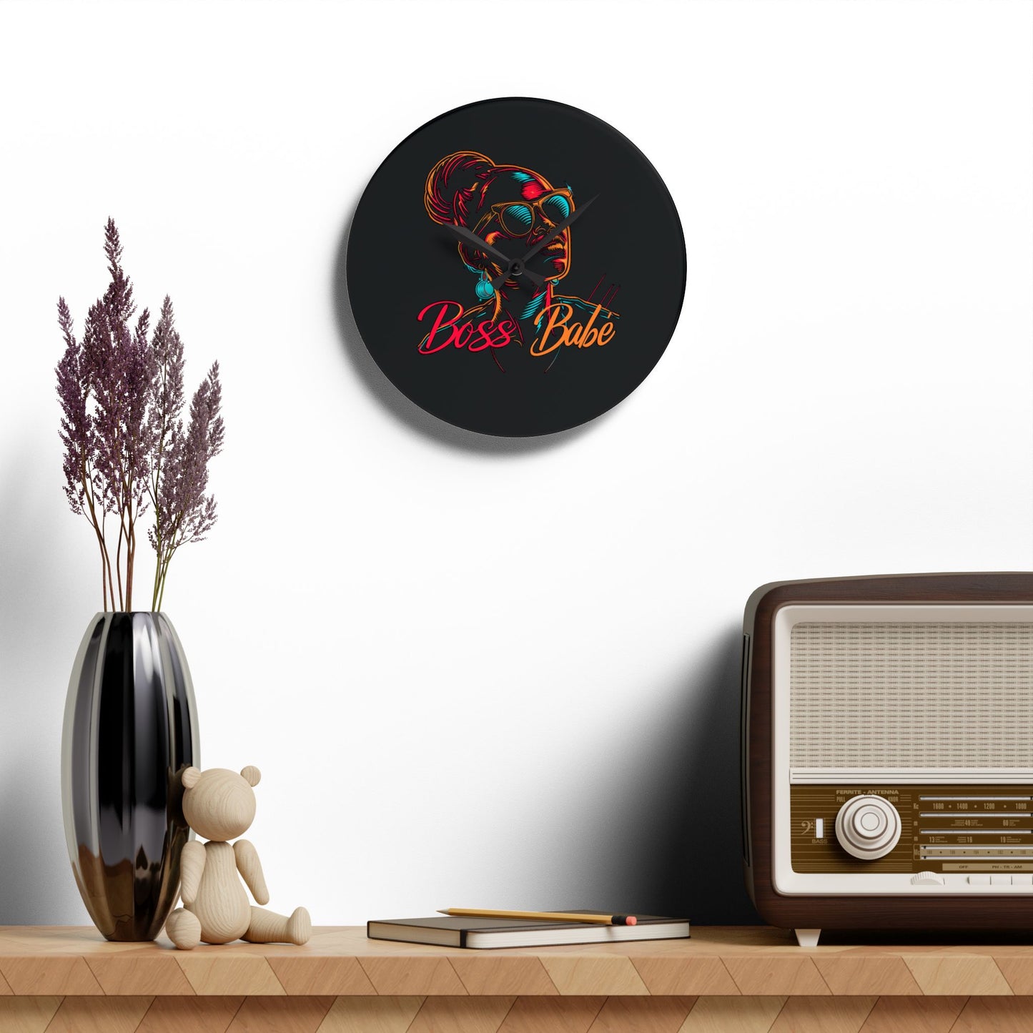 Boss Babe - Acrylic Wall Clock