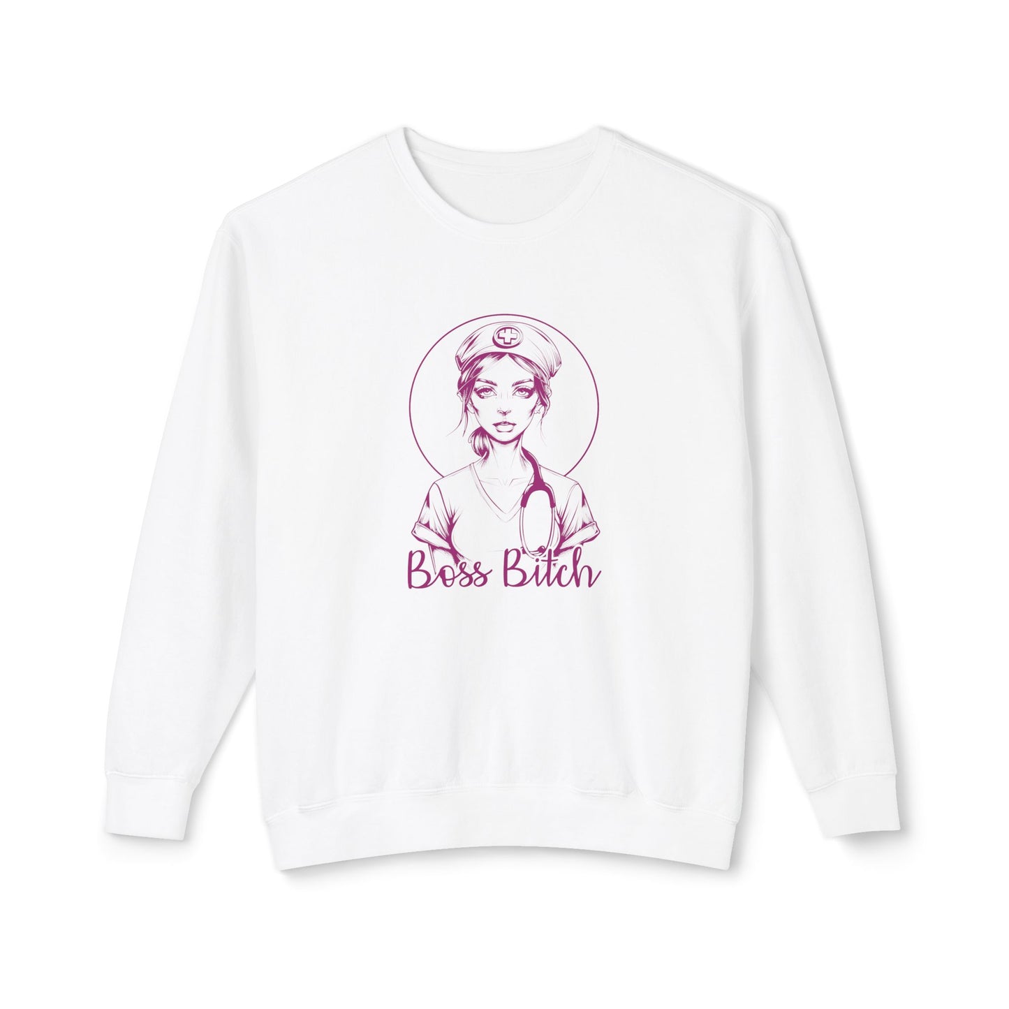 Boss Chick - Classy And Sassy Never Shady - Unisex Lightweight Crewneck Sweatshirt