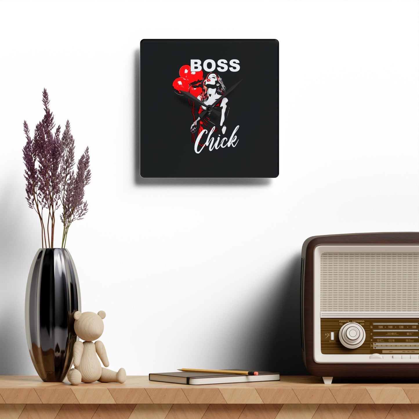 Boss Chick - Acrylic Wall Clock