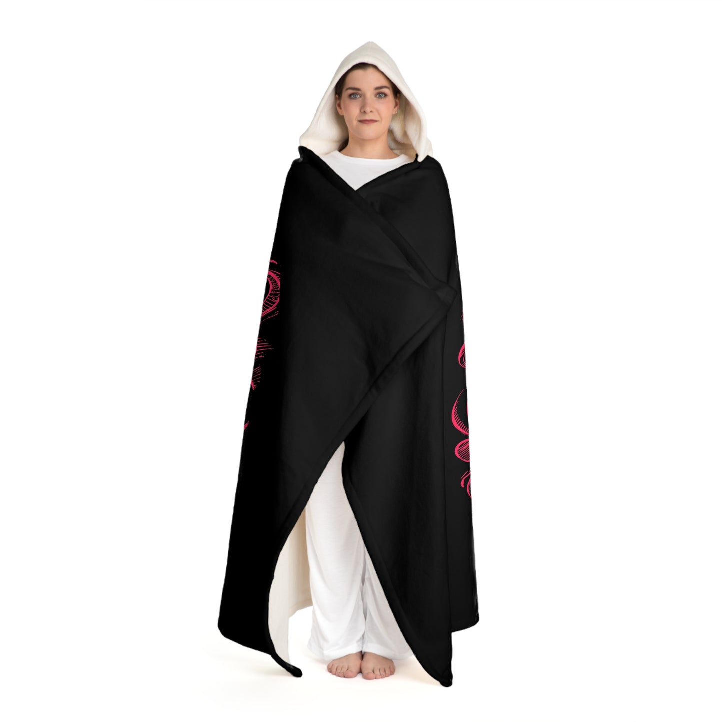 Hugo Calls Me Boss Lady - Hooded Sherpa Fleece Blanket