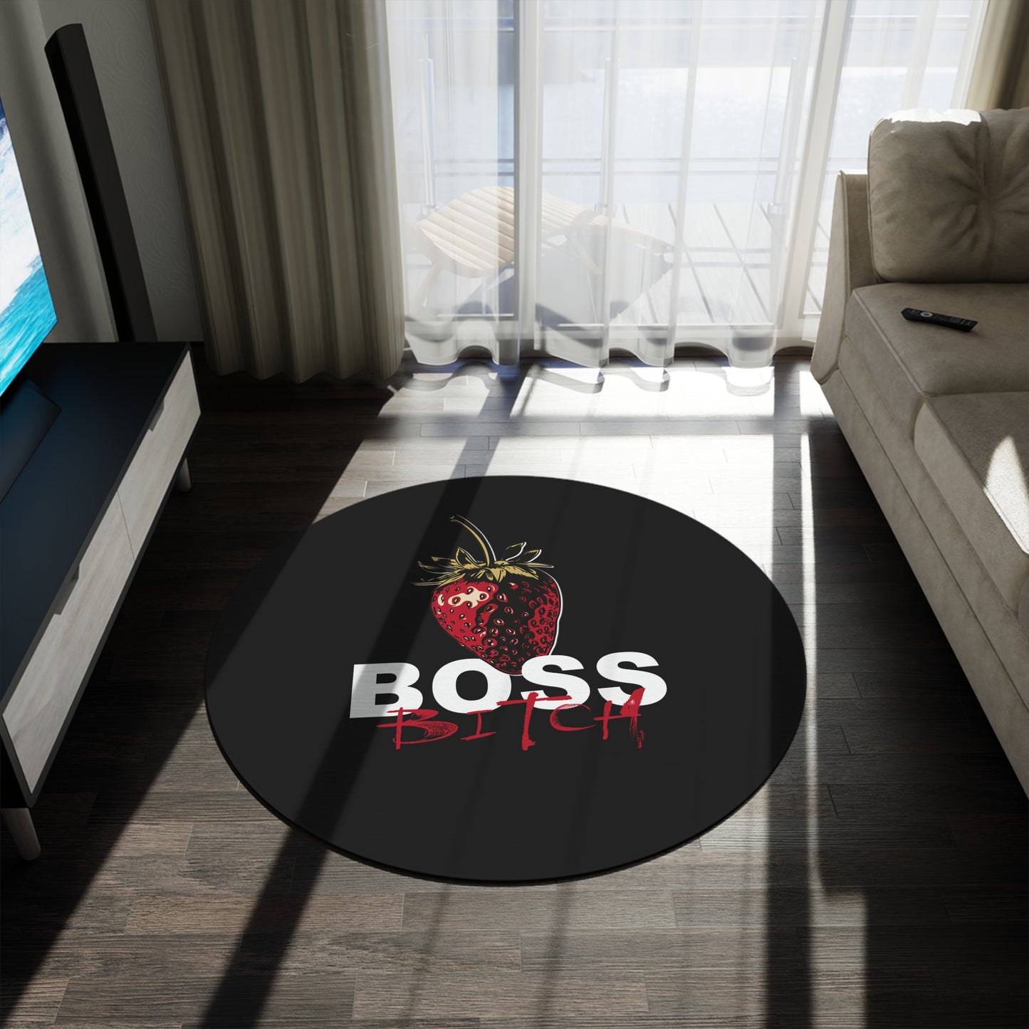 Boss Bitch - Round Rug - Too Fab to Ignore