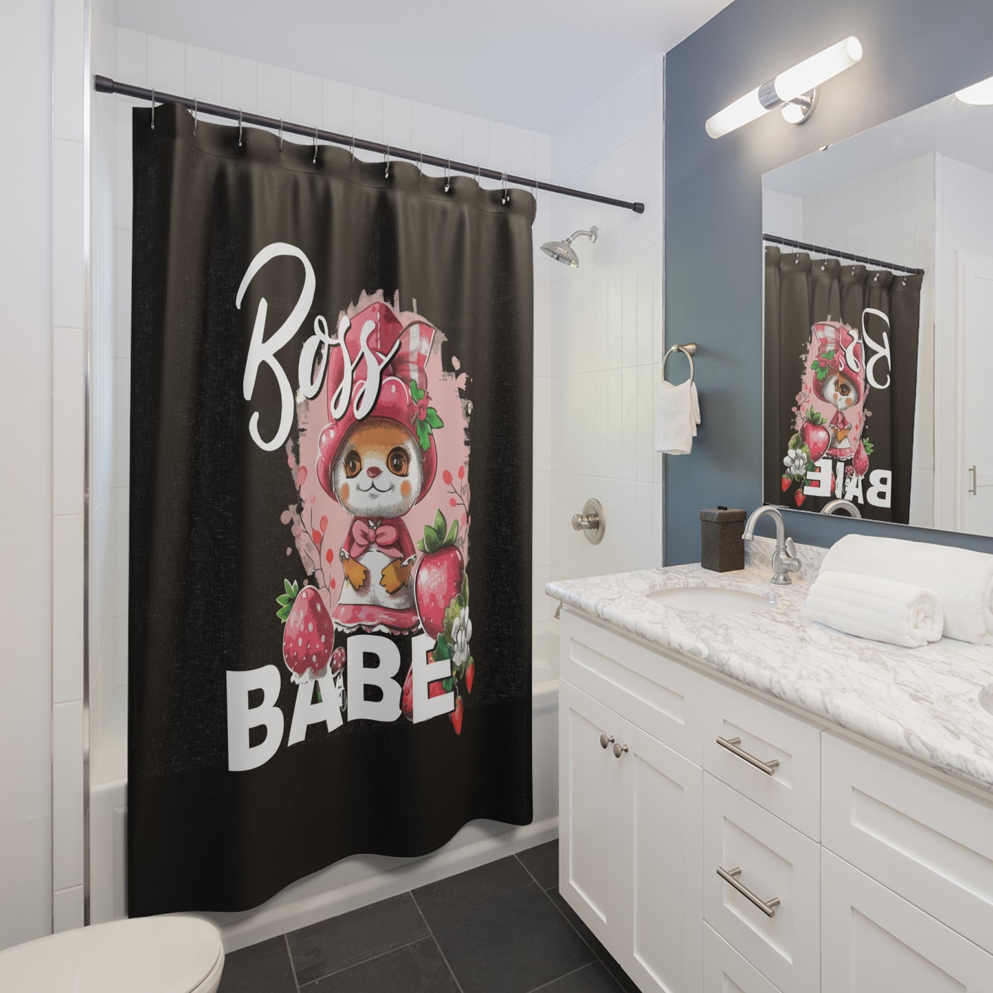 Strategic Retreat: The Shower - Boss Babe - Shower Curtains